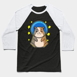 Hamster as Astronaut in Space Baseball T-Shirt